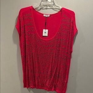 Calvin Klein Red Embellished Top